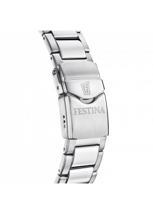 Montre festina f20665/3 noir, bracelet d’ acier inoxydable, homme