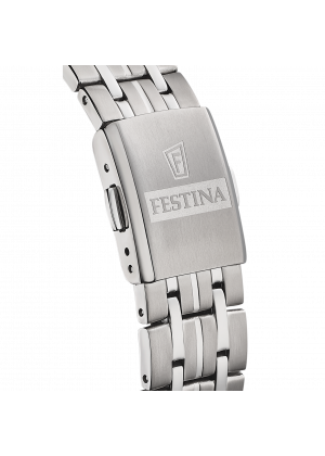 Montre festina titanium f20466/1 blanc, bracelet en titane, homme