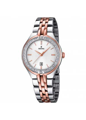 Montre festina f16868/2 gris, bracelet acier inoxydable, femme