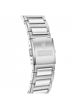 Montre festina f20635/3 vert, bracelet en acier inoxydable 316l, homme