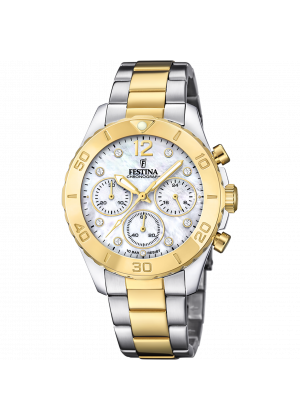 Montre festina f20604/1 ivory, bracelet acier inoxydable, femme