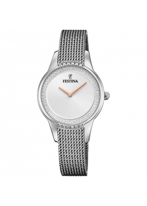 Montre festina f20494/1 gris, bracelet acier inoxydable, femme