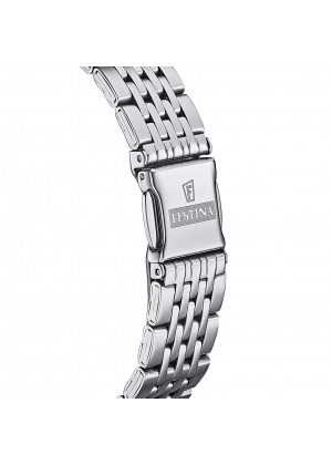 Montre festina classics f16748/2 blanc, bracelet en acier, femme