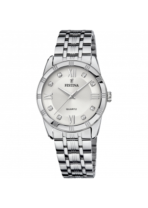 Montre festina f16940/a gris, bracelet acier inoxydable, femme