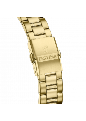 Montre festina acier classique f20557/2 blanc, bracelet en acier, femme