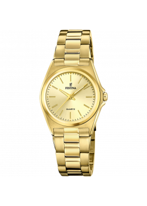 Montre festina acier classique f20557/3 champagne, bracelet en acier, femme