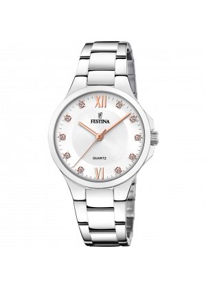 Montre festina f20582/1 gris, bracelet acier inoxydable, femme