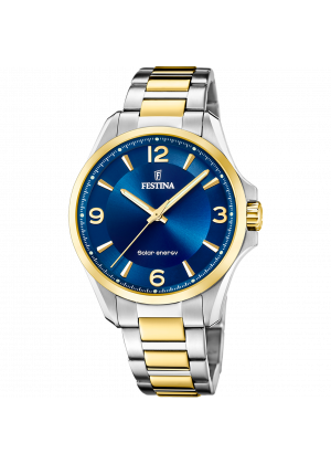 Festina solar energy f20657/4 bleu acier inoxydable homme