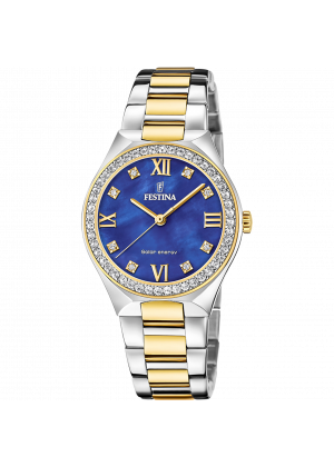 Festina solar energy f20659/2 bleu acier inoxydable femme