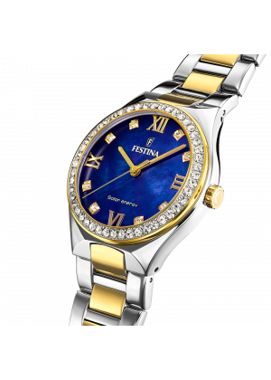 Festina solar energy f20659/2 bleu acier inoxydable femme