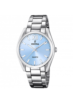 Montre festina f20622/3 bleu, bracelet acier inoxydable, femme