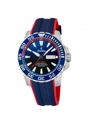 Montre festina f20662/1 bleu, bracelet d’ caoutchouc, homme