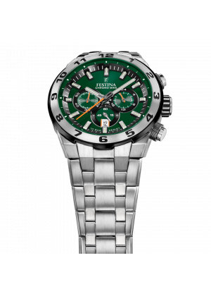 Montre pour homme festina chrono bike vert avec bracelet en acier f20670/2