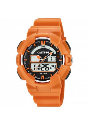 Montre calypso k5772/1 noir, bracelet d’ caoutchouc, enfants