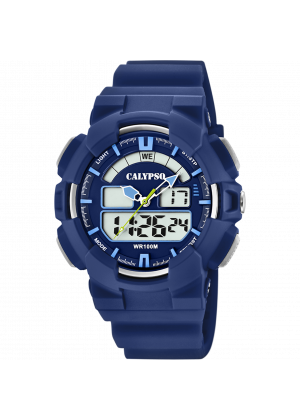 Montre calypso k5772/3 bleu, bracelet d’ caoutchouc, enfants