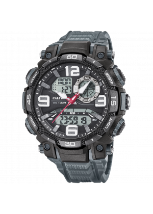 Montre calypso k5793/3 noir, bracelet d’ caoutchouc, homme