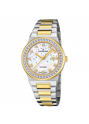 Montre femme candino constellation blanche nacré c4750/1