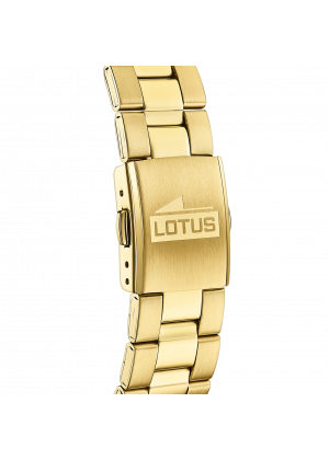 Montre lotus 18153/b vert, bracelet en acier inoxydable 316l, homme