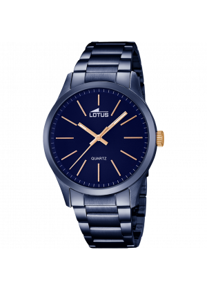 Montre lotus minimalist 18163/2 bleu, bracelet en acier, homme