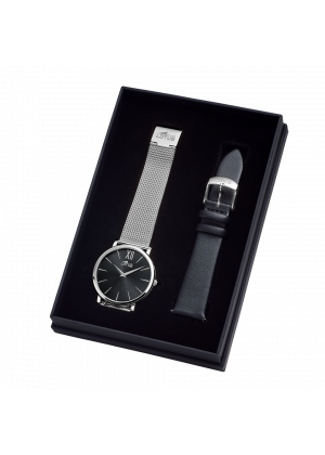 Montre lotus smart casual 18728/4 noir, bracelet en acier, femme