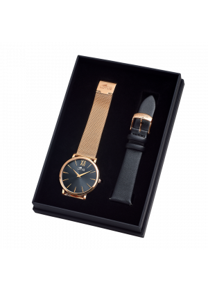 Montre lotus smart casual 18730/2 noir, bracelet en acier, femme