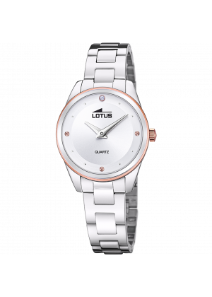 Montre lotus trendy 18795/1 gris argent, bracelet en acier inoxydable 316l, femme