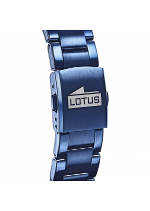 Montre lotus 18809/1 bleu, bracelet en acier inoxydable, homme