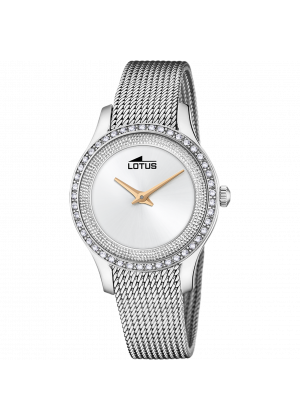 Montre lotus bliss 18826/1 gris argent, bracelet en acier inoxydable 316l, femme