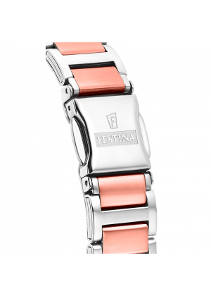 Montre festina f16937/d gris, bracelet acier inoxydable, femme