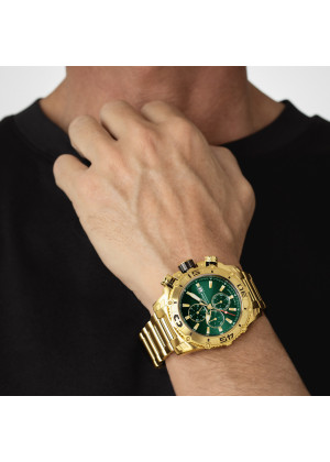 Montre festina prestige f20492/3 vert, bracelet en acier, homme