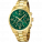 Montre lotus 18153/b vert, bracelet en acier inoxydable 316l, homme